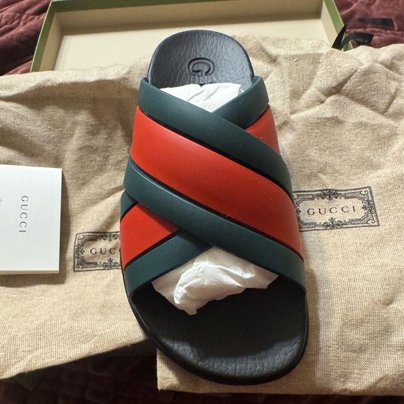Brand NEW authentic Gucci criss cross slides EU38/US size 8 - Picture 3 of 4